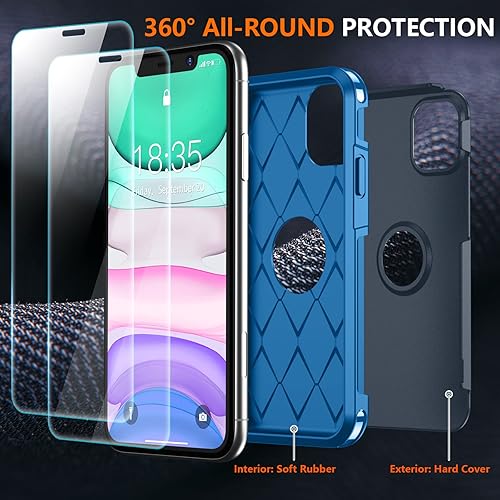 Miniatura 3 de SPIDERCASE Funda a prueba de golpes para iPhone 11, [protección contra caídas de grado militar de 10 pies] Funda protectora de cuerpo completo