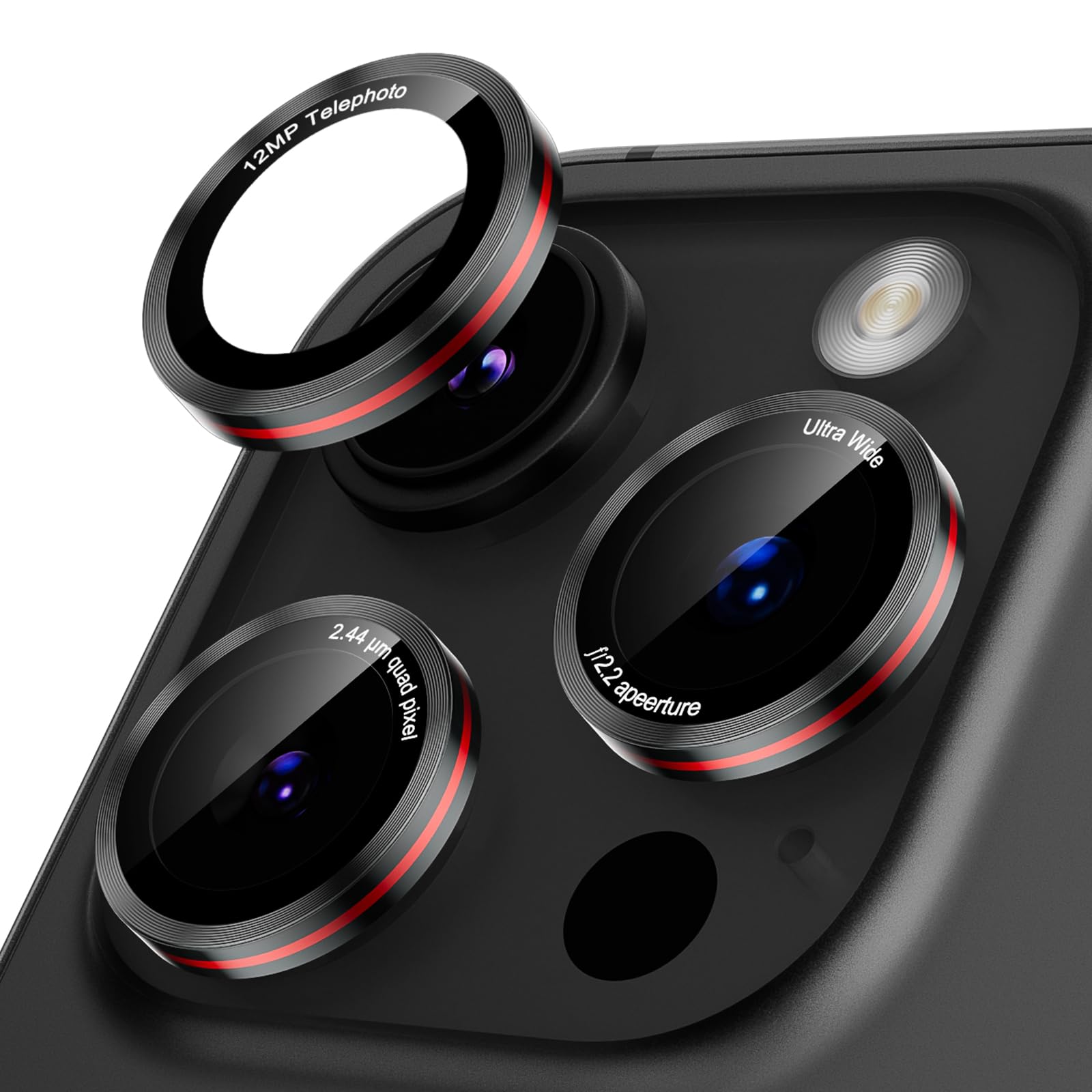 Podick レンズカバー iPhone 15 Pro/15 ProMax用 カ…