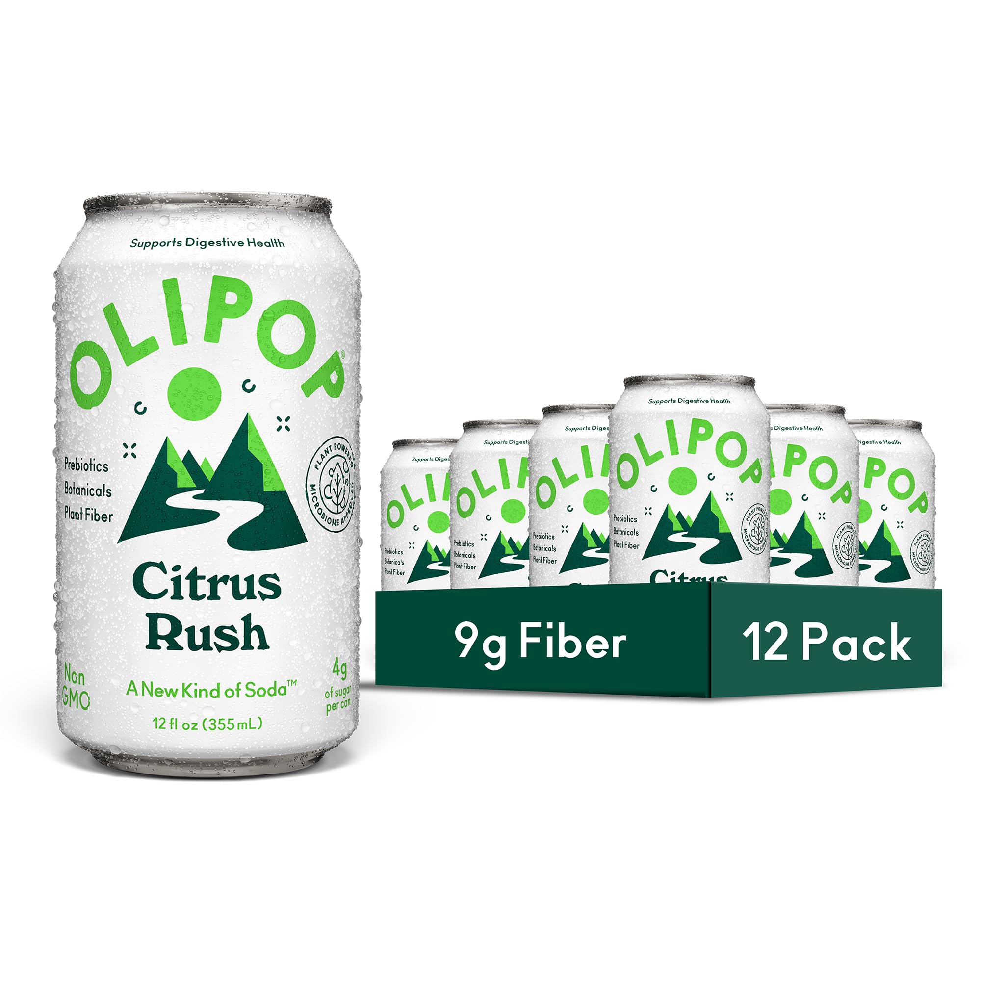 Amazon.com : OLIPOP Prebiotic Soda Pop, Citrus Rush, A New Kind of