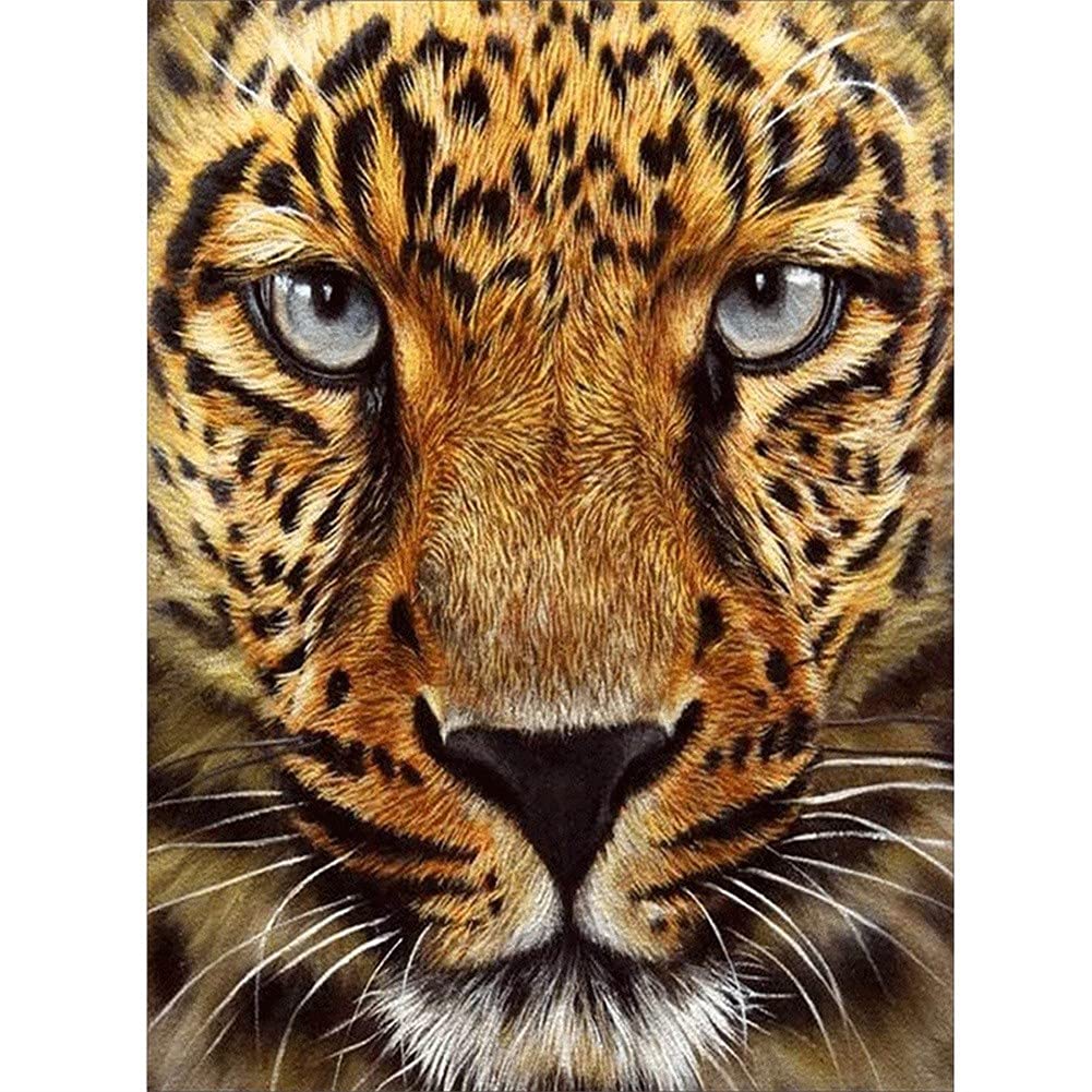 Art de diamant guépard 80x180cm idéal pour décorer un grand salon moderne