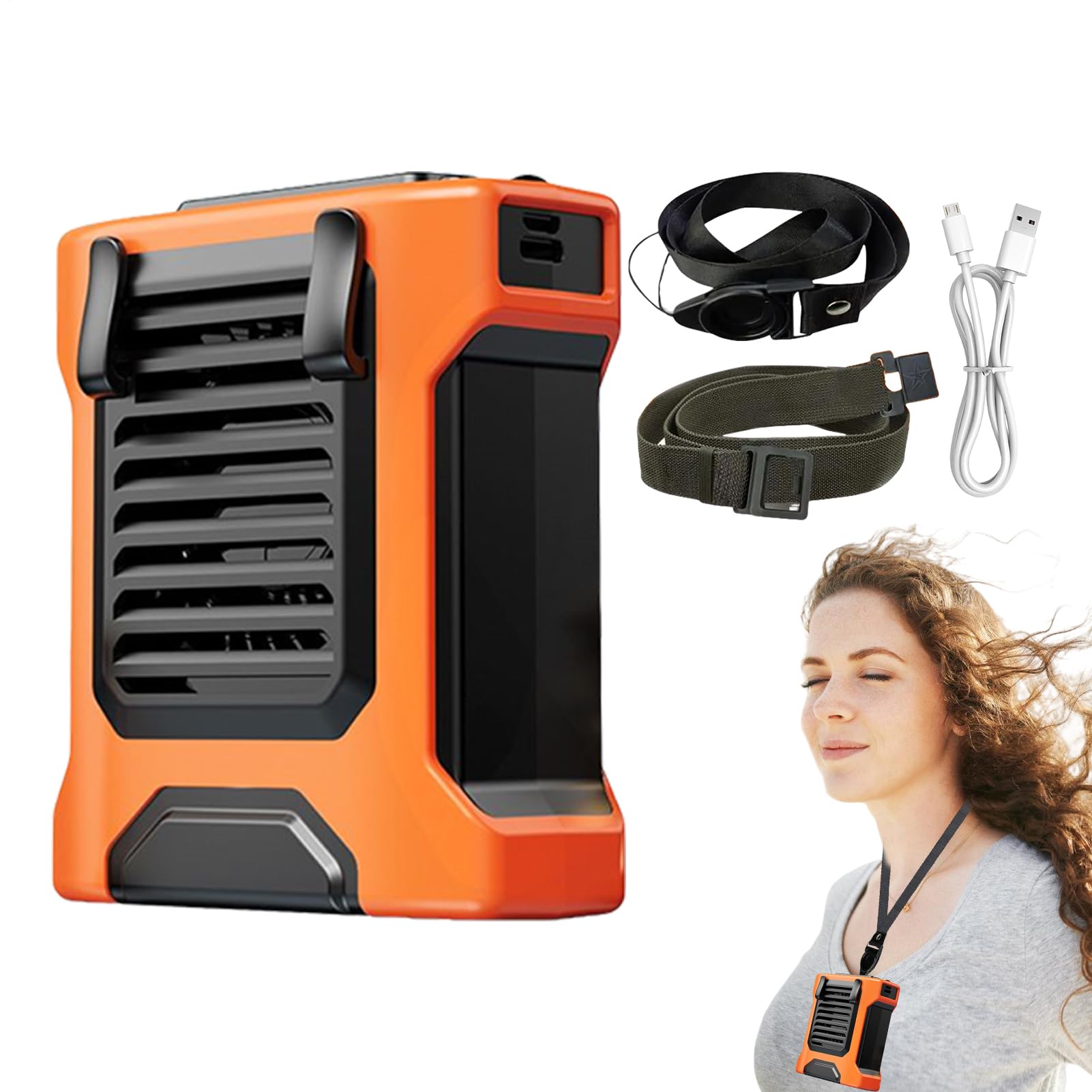 Ventilateur portable 4 vitesses pour éviter la chaleur en camping