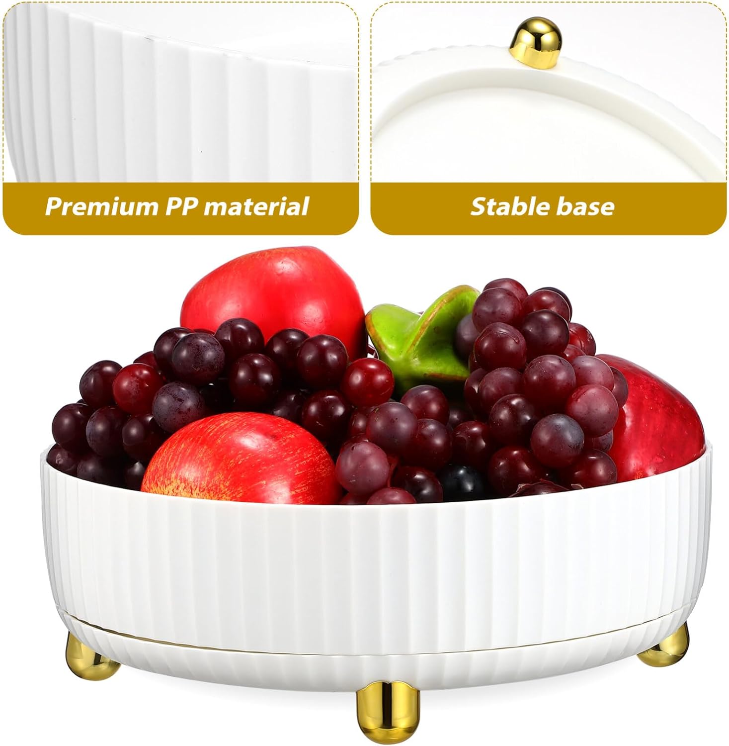 Luxshiny 360 Degree Rotating Cosmetic Organizer Box Skincare Storage Makeup Shelf Countertop Display Case Pp Material