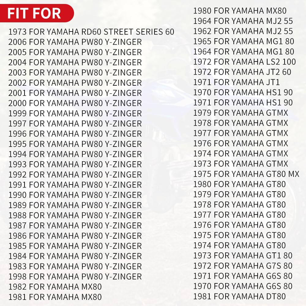 2PCS Rear Swing Arm Bushings for TTR50E TTR90E TTR90 YSR50 PW80 RX50 DT80 MX80 YZ50 TZ125 RS100 GT80 YZ80 TY80