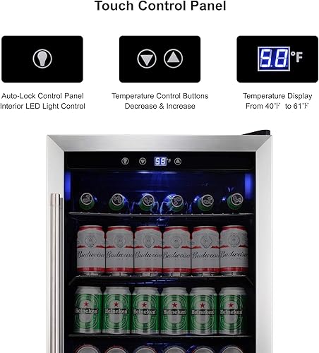 Miniatura 4 de Joy Pebble Enfriador de bebidas y refrigerador mini refrigerador con puerta de vidrio para refrescos, cerveza o vino, enfriador de bebidas pequeño