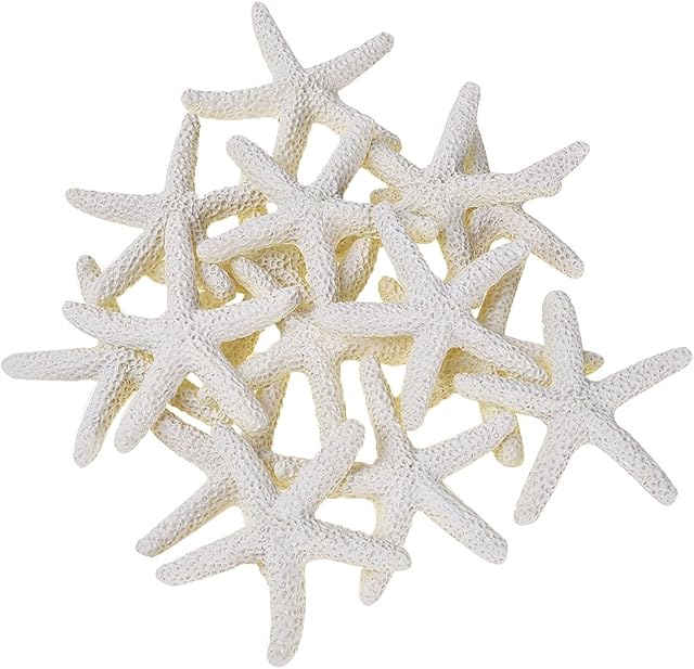 15 Pieces Beige Pencil Finger Starfish for Wedding Decor, Home Decor and Craft Project, 2.3 Inches