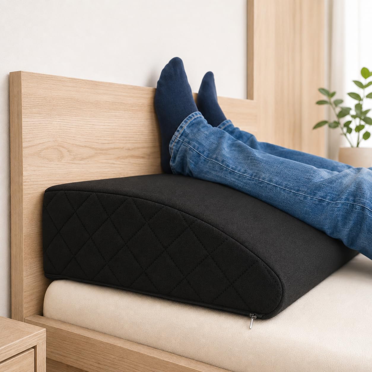 Rückenlehne 90x45 cm, Anthrazit | Komfortables Rückenkissen für Bett, Sofa oder Palettenmöbel, Vielseitiges Rückenstützkissen, Abnehmbarer Bezug