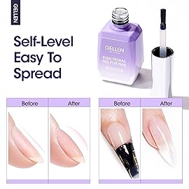GELLEN 7 in 1 Builder Gel for Nails in a Bottle, 18ml Clear Builder Nail Gel for Nail Extension and Apex Building, UV Light Needed