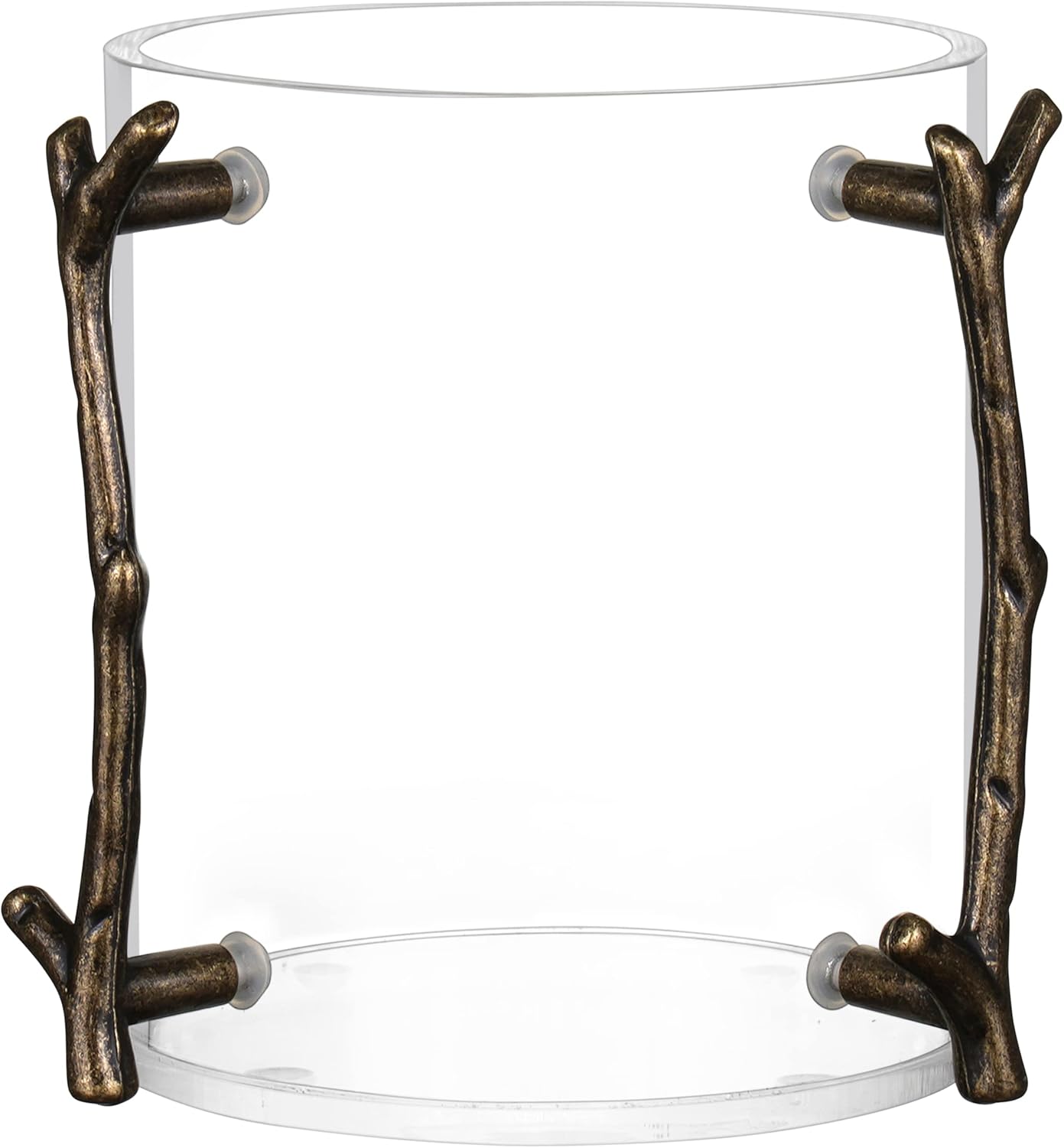 Netilat Yadayim Washing Cup - 5" Acrylic Judaica Hand Wash Cup Negel Vasser with Dual Handles - Modern and Elegant Design (Brass)