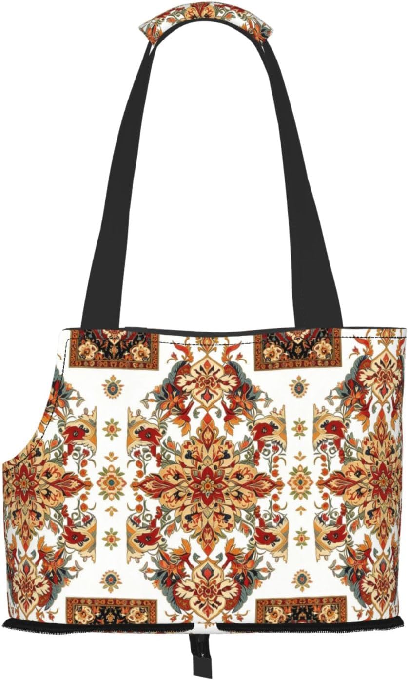 Dream-Weaving Print Dog Purse Carrier for Small Dogs and Cats | Breathable Pet Carrier Bag & Portable Dog Travel Bag For Small Puppy Handbag, Secure Pet Purse For Outdoor Walking
