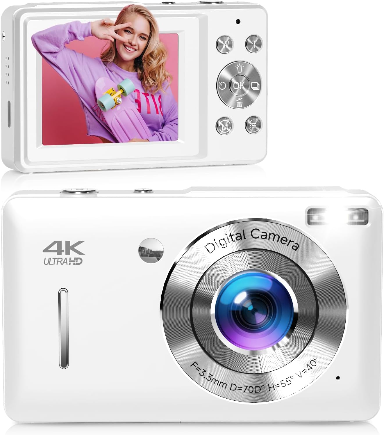 Digital Camera for Kids 44MP 1080P with 16x Zoom