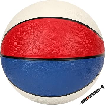 AND1 Xcelerate Rubber Basketball (Deflated w/Pump Included): Official Regulation Size 7 (29.5) Streetball, Made for Indoor/Outdoor Basketball Games