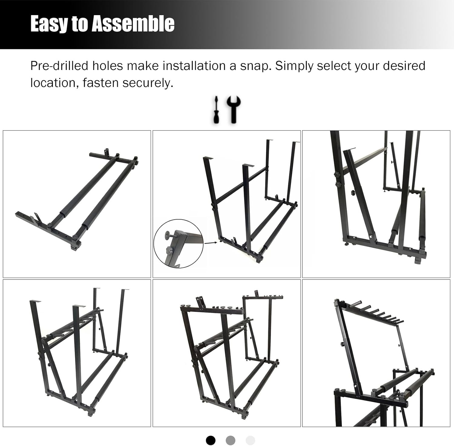 Tennis Racket Storage Rack for Adults Kids, Large Garage Driveway Backyar Tennis Training Equipment, Hold Up 14 Tennis/Badminton Racket, Black
