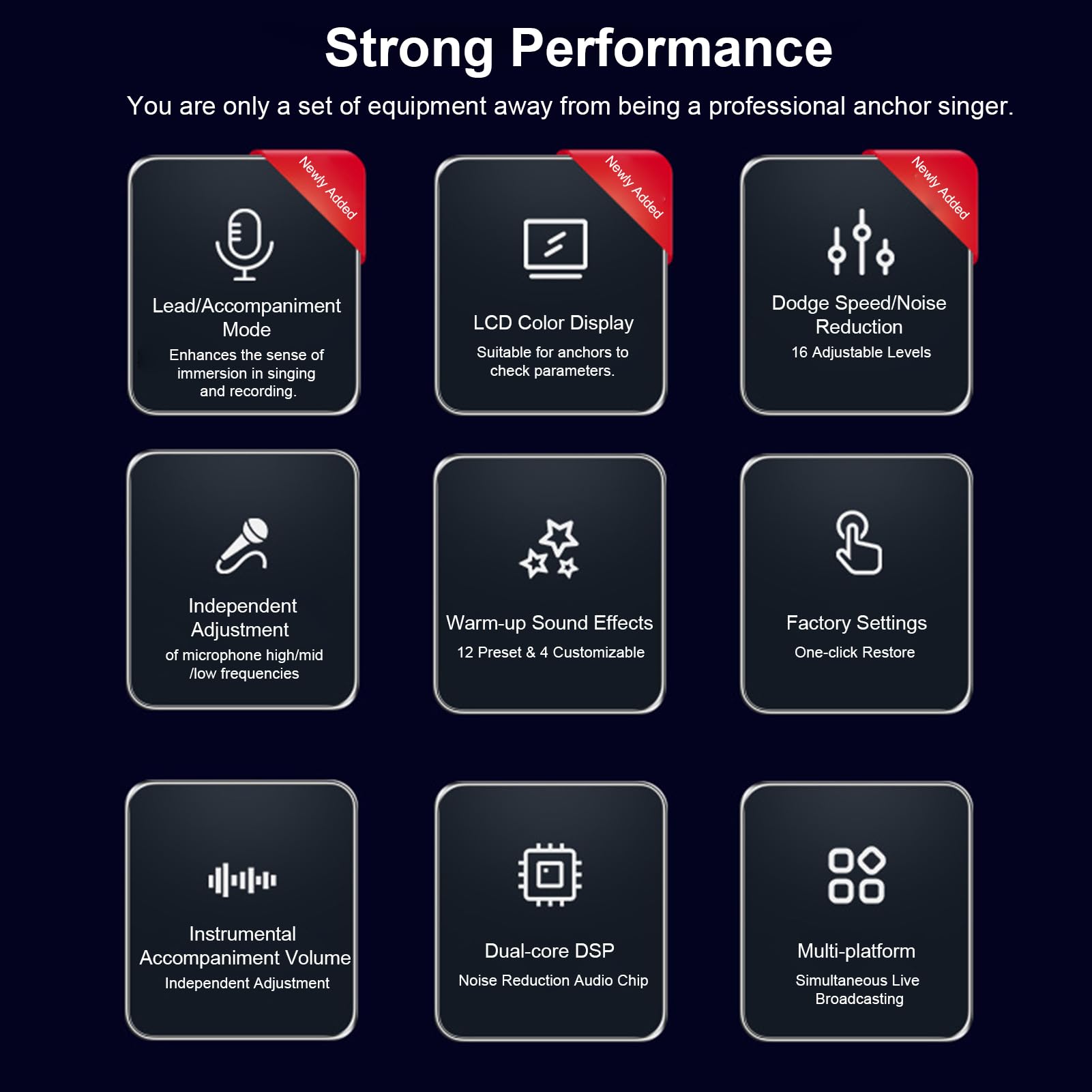 Docooler Mixeur Audio, Mixeur PC pour Streaming de Jeux avec Curseur, Interface Microphone XLR, Surveillance, pour Enregistrement de Voix/Jeux/Podcast, Table de Mixage Audio avec Multiples Effets