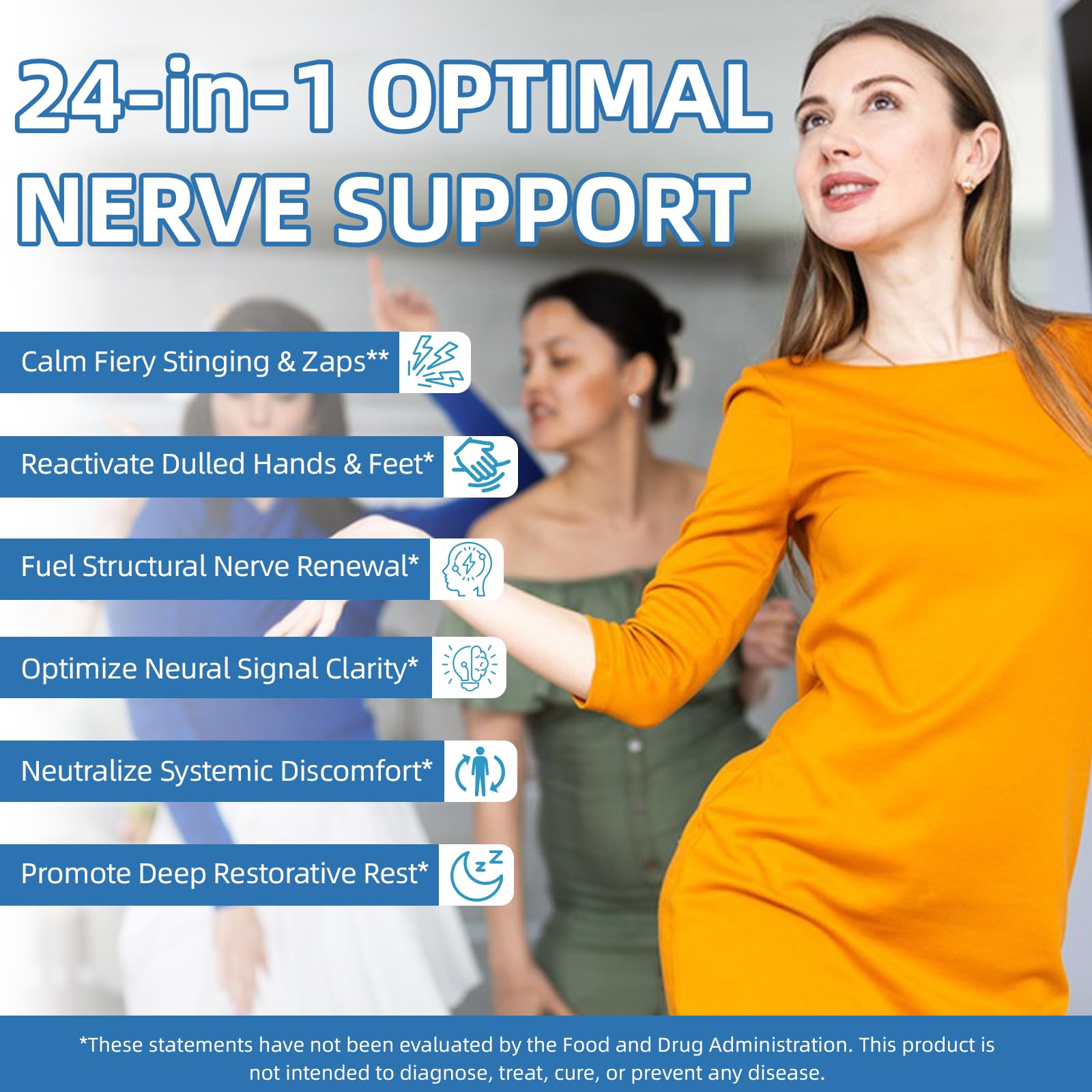 Nerve Heath Neuropathy Supplements - 600mg R-Alpha Lipoic Acid, NAC, ALC, Active Vitamin B12 B1 B2 B6, Magnesium - Neuropathy & Antioxidant, Cell Energy, Support Nerve Soothing & Growth, NON-GMO — Amazon image 3