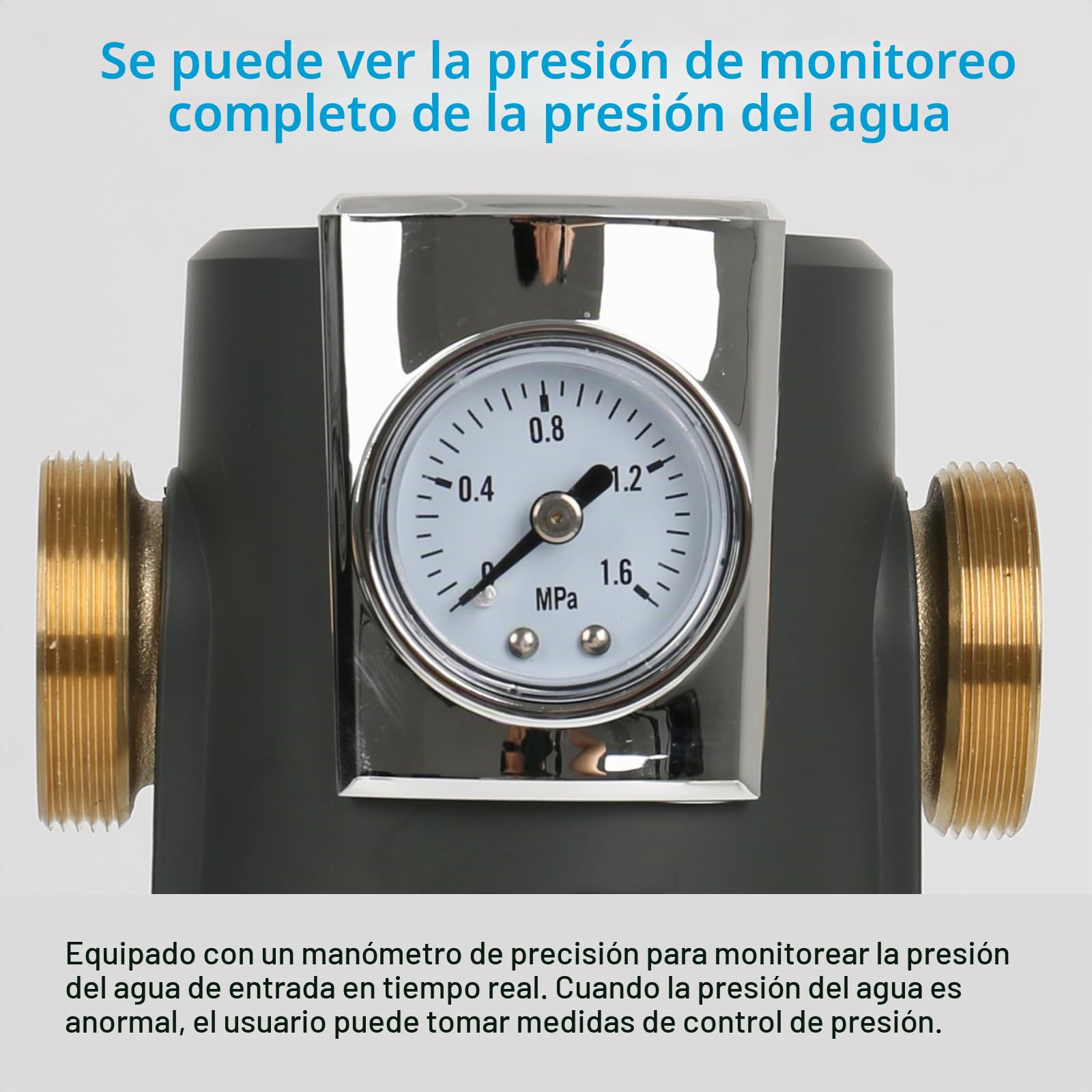 Filtro de retrolavado, prefiltro de agua, filtro de sedimentos, filtro de agua reutilizable, filtro de agua para sedimentos de spin down, filtro fino lavable para manguera de agua de pozo (hilo de 3/4