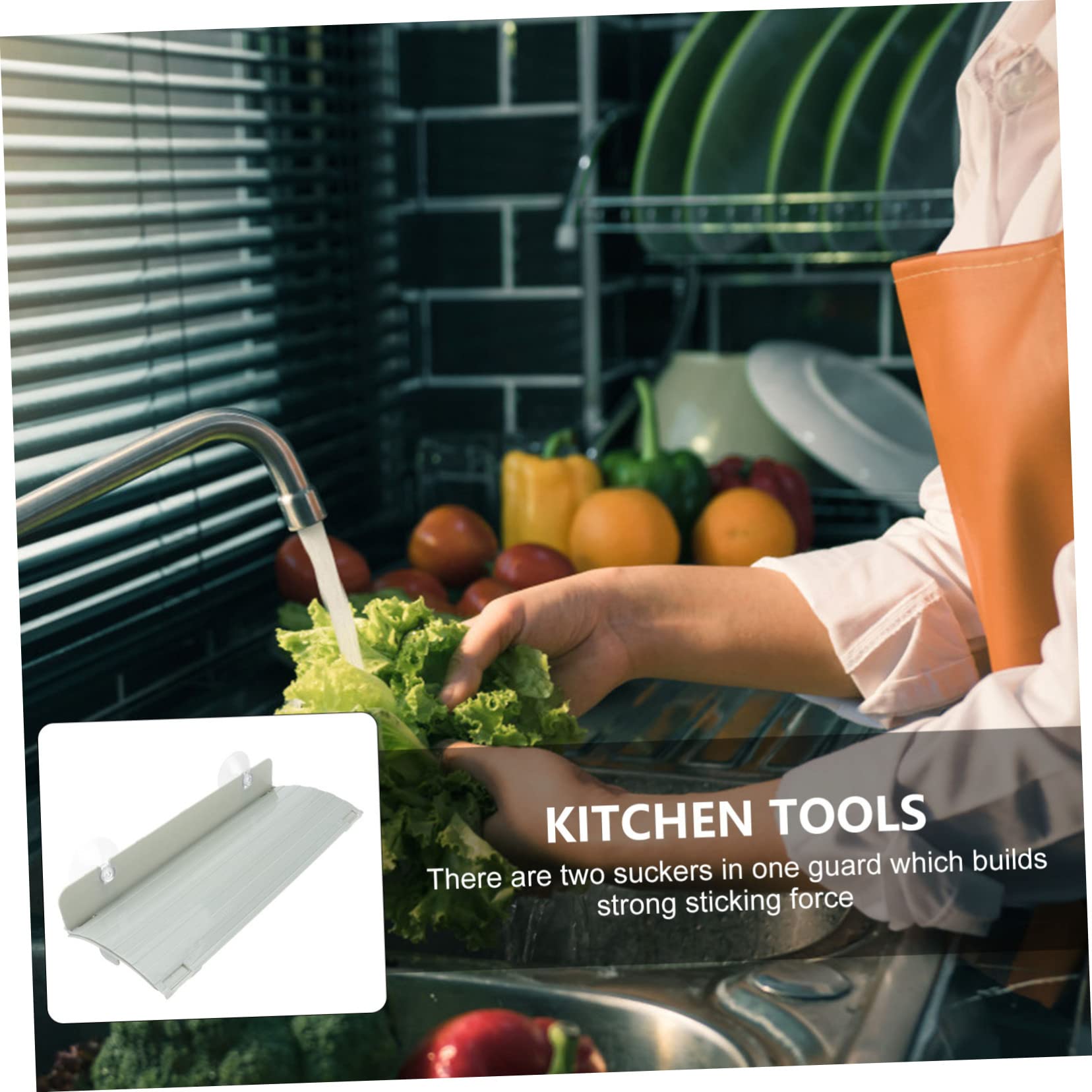 Unomor Bathroom Sink Splash Guard Water Impermeable Retaining Plate Easy Install Kitchen Accessories Kitchen Tools Random