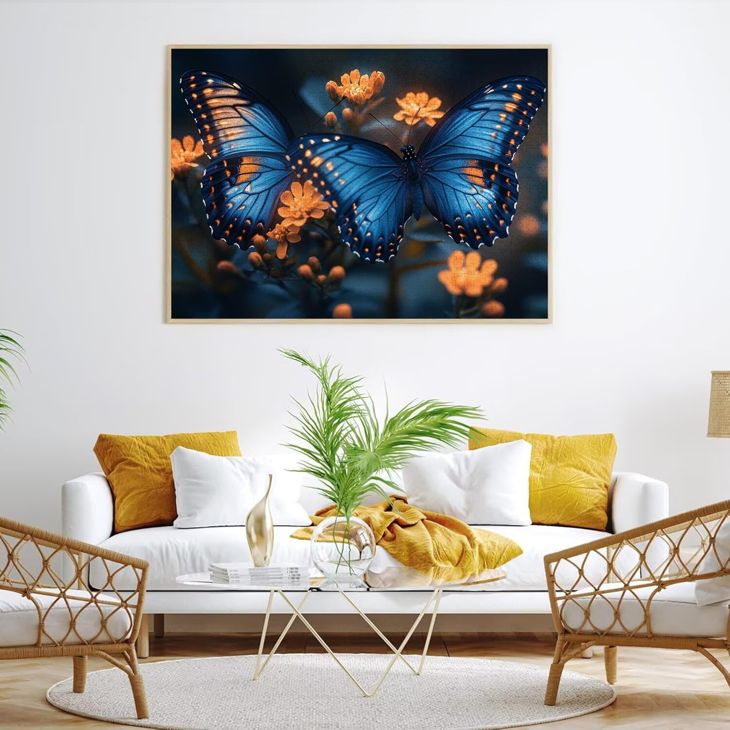 Puzzle dla dorosłych 2000, kwiat motyl, 99 x 70 cm, n-267