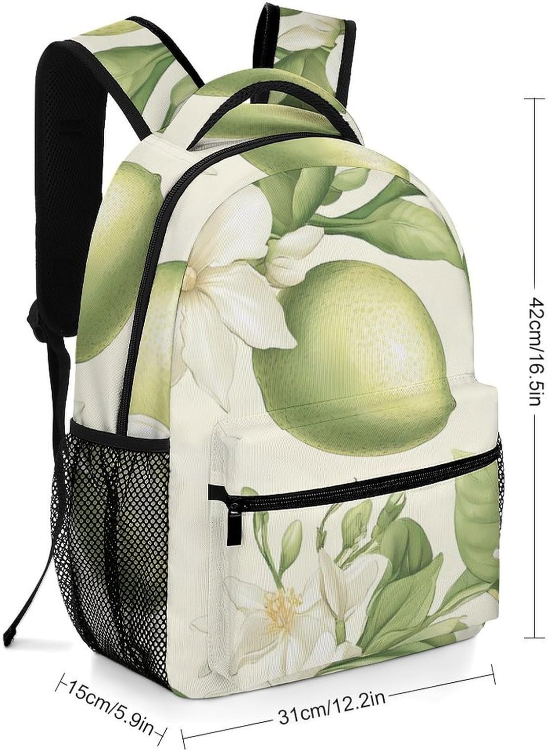 Fresh Limes Flower on The Tree Unisex Backpack Casual Daypacks Lightweight Shoulders Bag for Camping Hiking Travel
