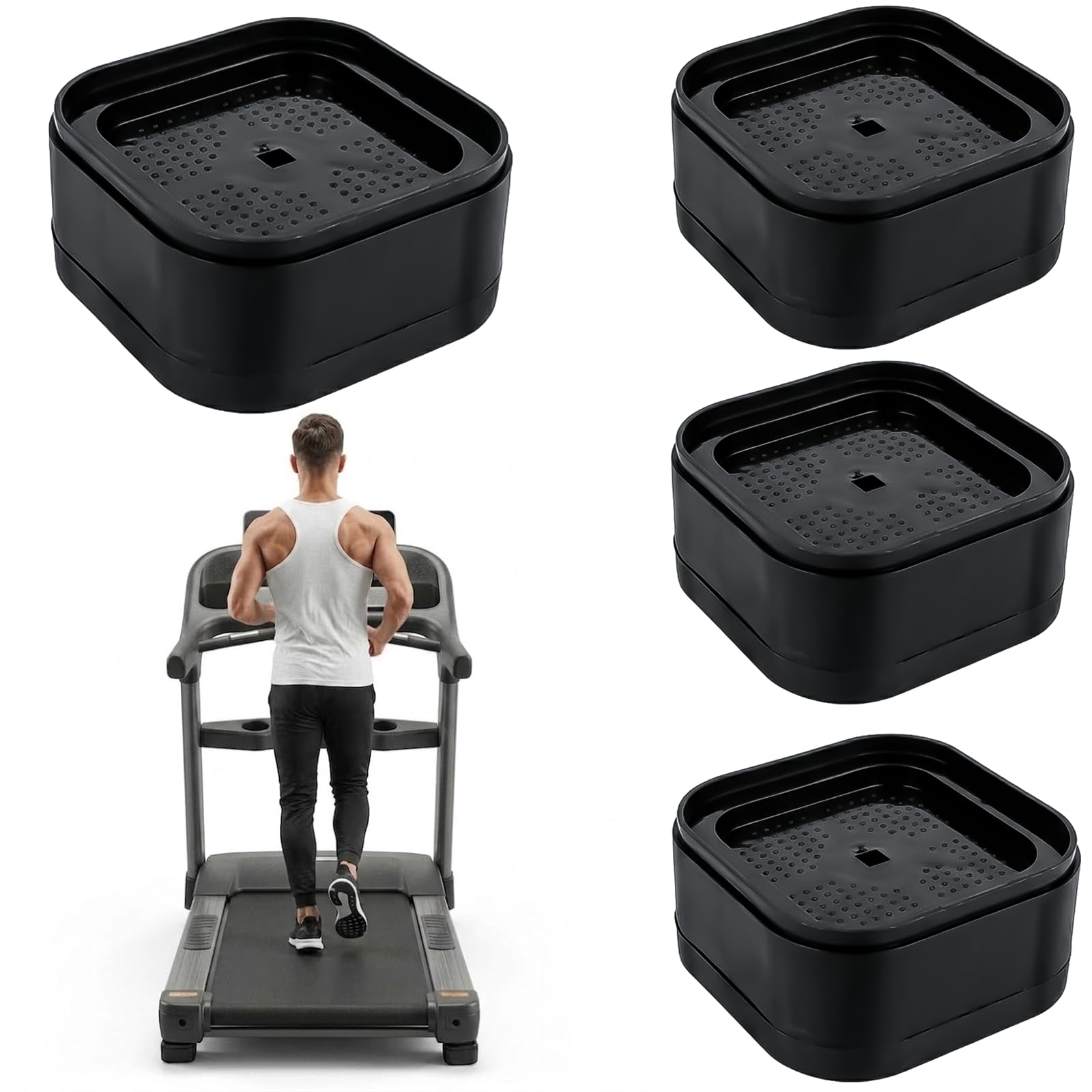 4 Pcs Walking Pad Incline Blocks TPE Treadmill Accessories