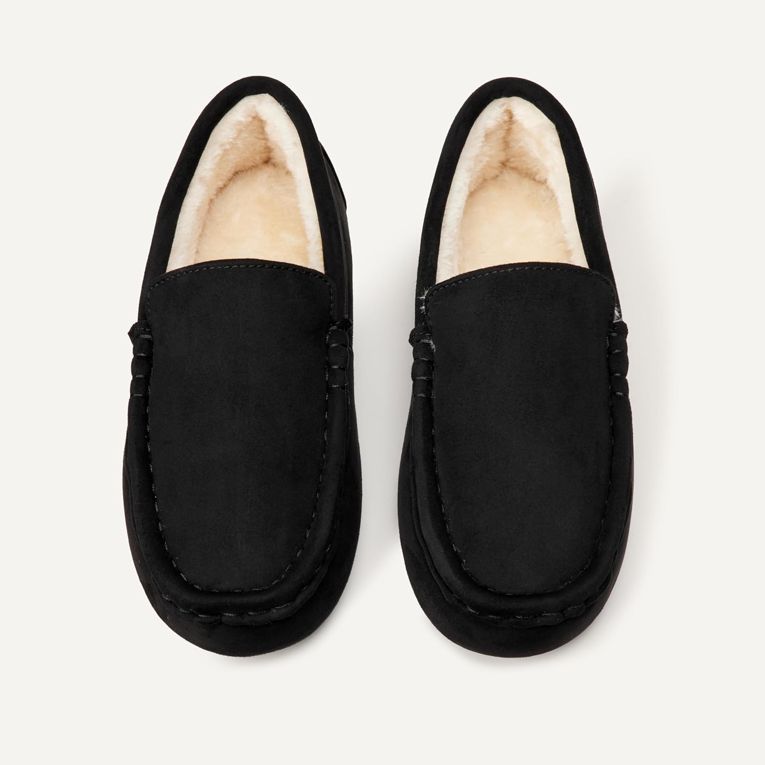 Amazon Essentials boys Sherpa Lined Microsuede Moccasin Slipper
