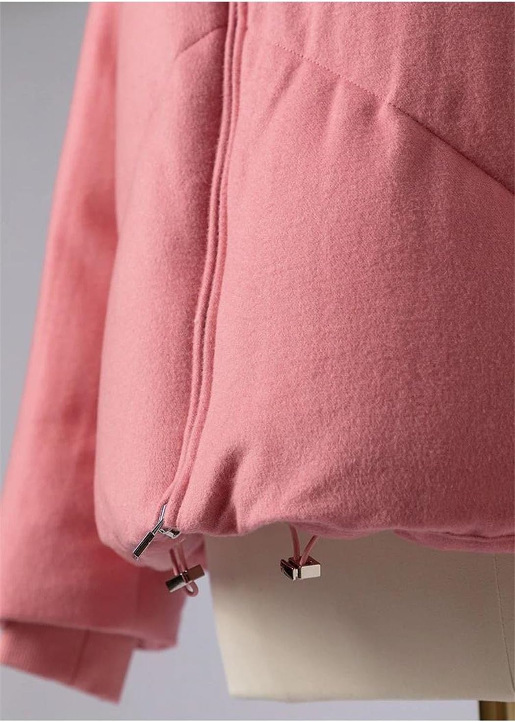 Women’s Goose Down Jacket Short Hooded Pink Thick Warm Winter Coat Casual Fashion Outerwear