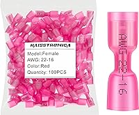 Vista 9 de haisstronica 100 piezas de conectores de anillo termorretráctil de grado marino rojo de 5/16", conectores de terminal de anillo de 0,7 mm de cobre