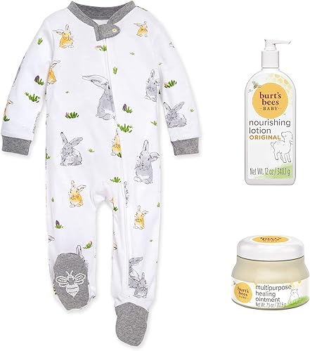 Burt's Bees Mama Bee Belly Butter, loción sin fragancia, tubo de 6.5 onzas + aceite corporal nutritivo 100% natural Mama Bee, 4 onzas líquidas