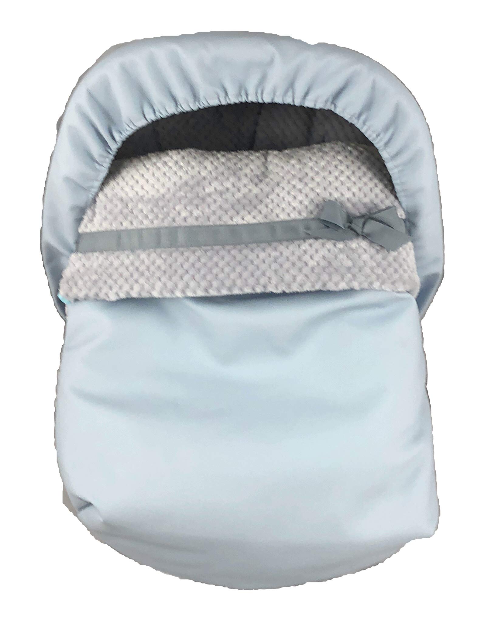 Saco portabebe grupo 0 (polipiel azul con capota)