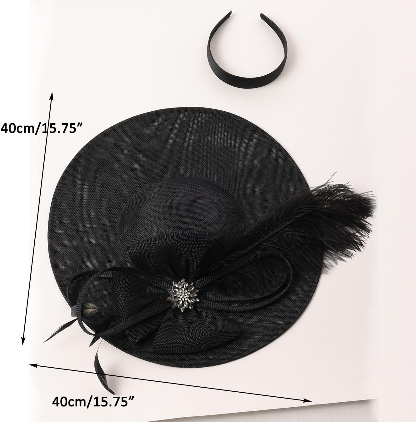 Unpifolov Fascinators Hats Elegant Women Flower Mesh Feathers Wedding Cocktail Bride Headband for Derby Hat Tea Party