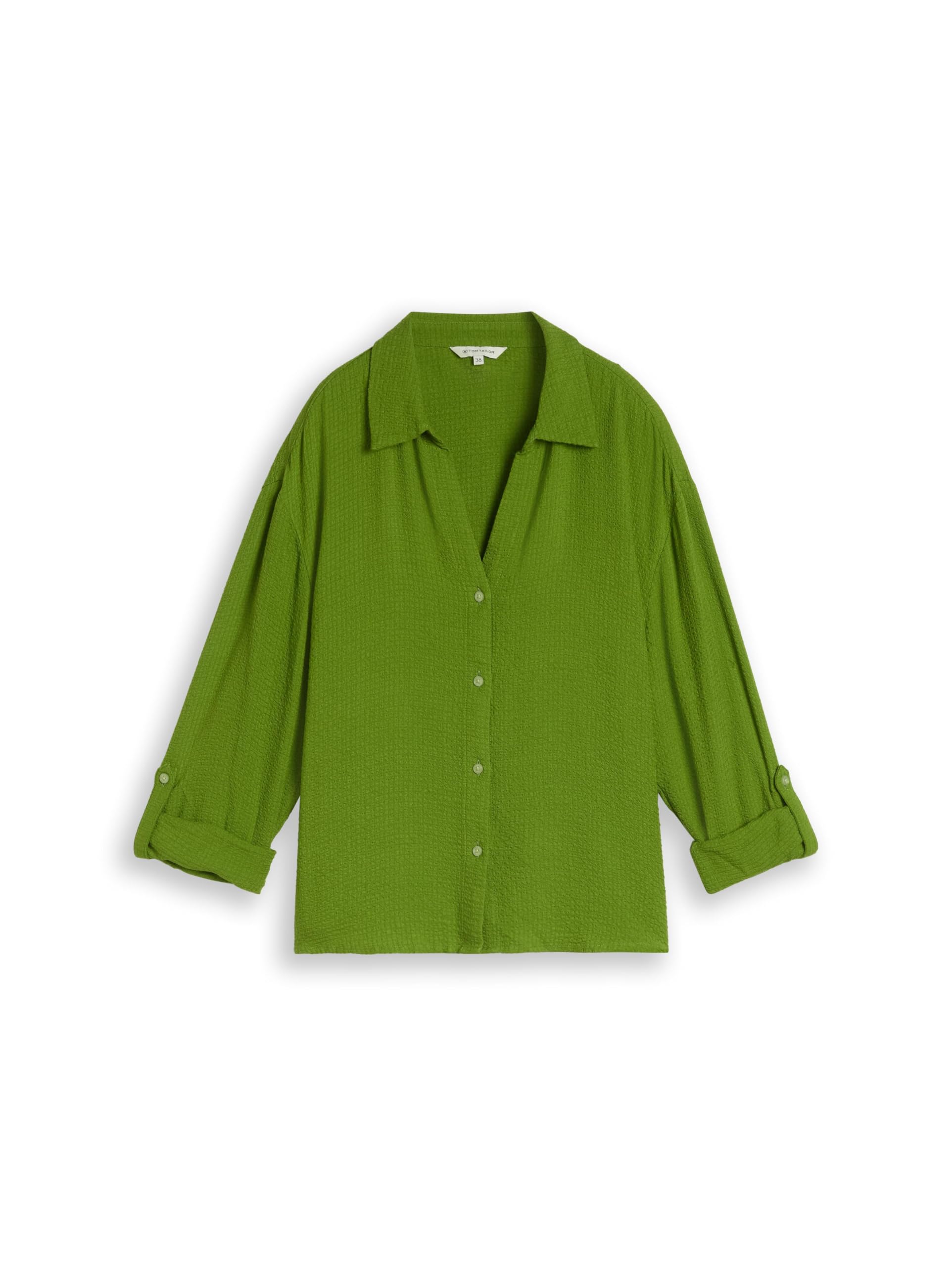 Tom Tailor Women's 1052611 Blouse in Loose Fit, 41214 - Rich Olive Green, 16