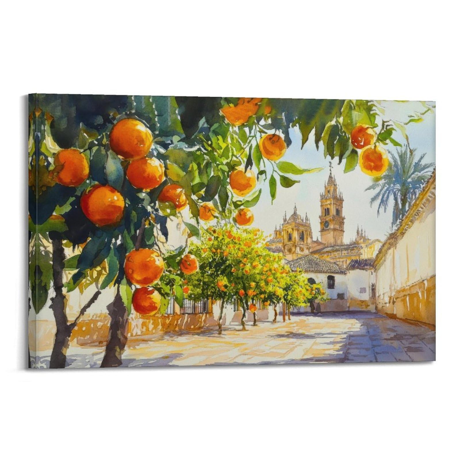 xiaoxiaoshen Seville Spain Landscape Andalusia Historic City_9 Canvas Poster Wall Art Prints Room Aesthetic Murals Bedroom And Living Decorations 24x36inch(60x90cm)