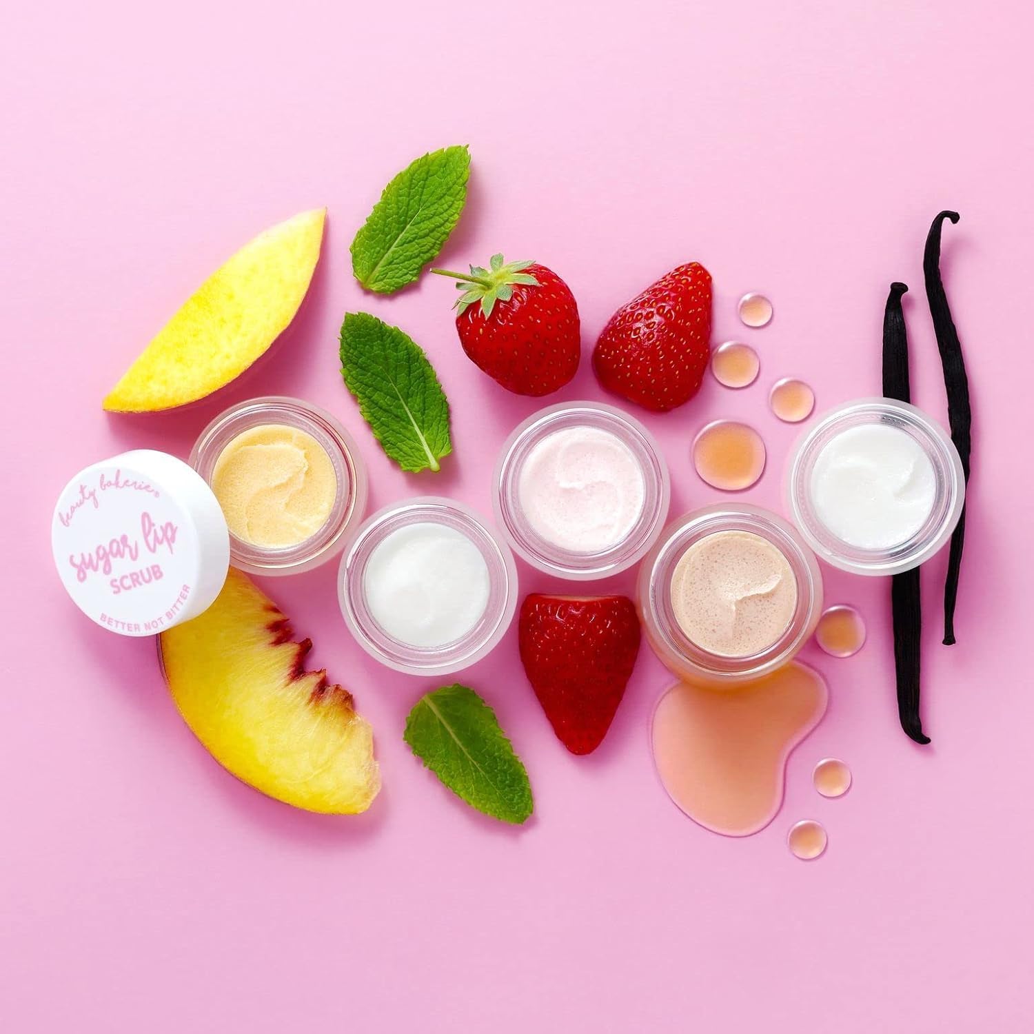 Beauty Bakerie Sugar Lip Scrub Exfoliator & Moisturizer, Vanilla, Lip