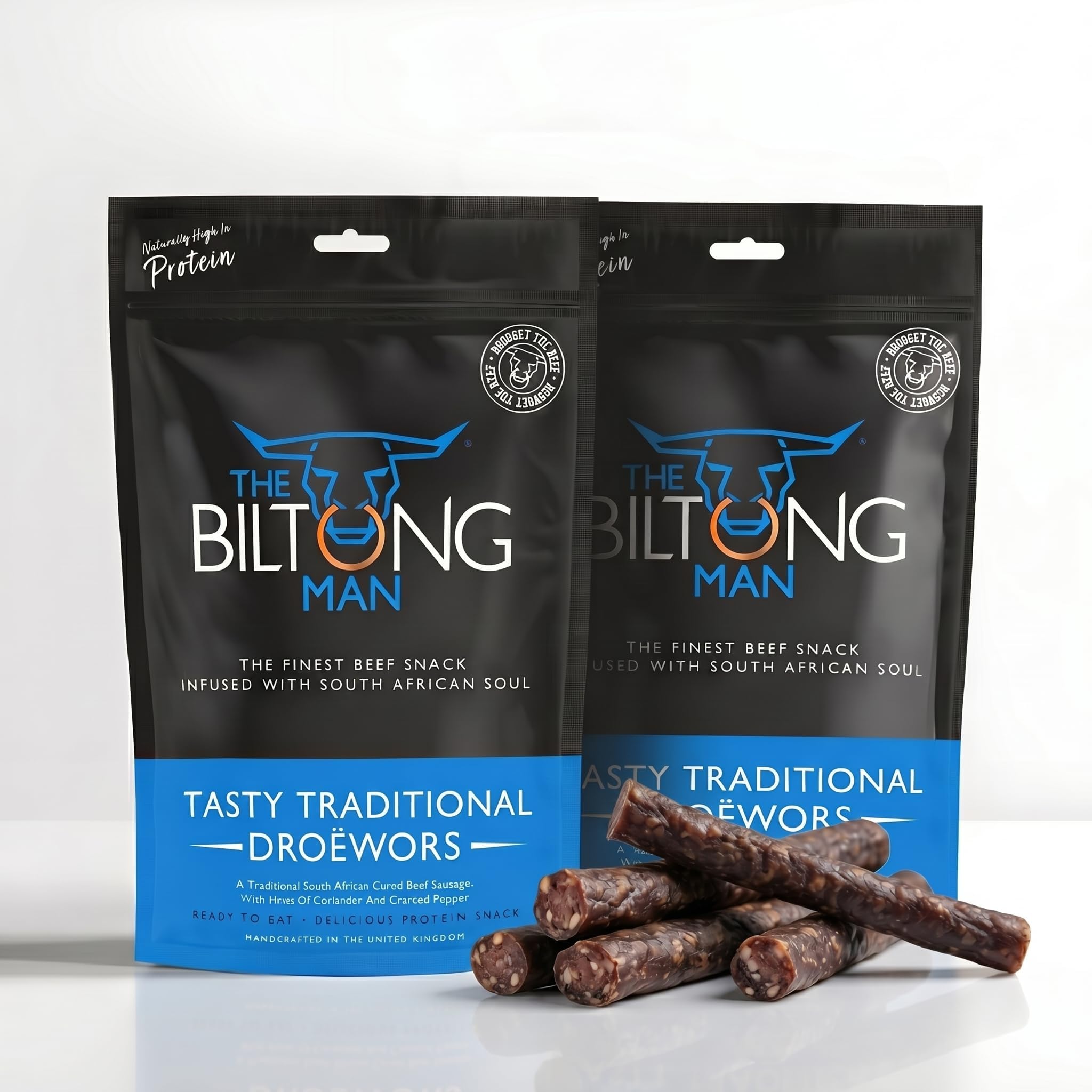 Tasty Traditional Droëwors Sticks – High-Protein Beef Snack, 1000g (2 x 500g)