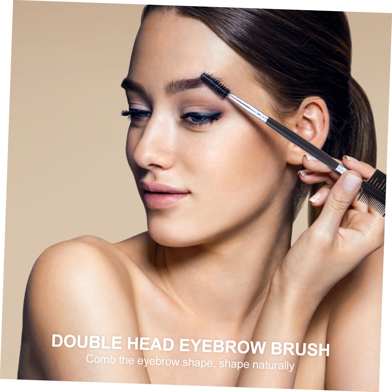 Baluue 6pc Eyebrow Brush Comb Kit Eyelash Brush and Curler for Brow Shape Lash Care