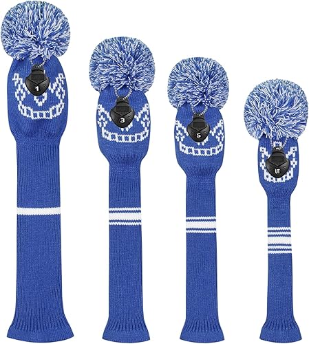 Miniatura 2 de Scott Edward Cubiertas de golf de madera tejida, 4 piezas, hechas a mano, para colocar sobre madera de conductor (460 cc), Fairway Wood2 e híbrido