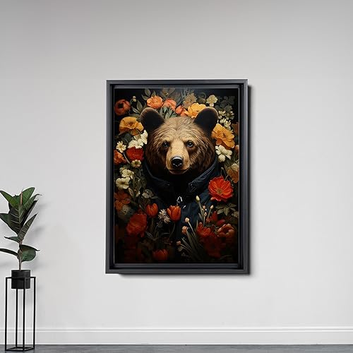 Miniatura 5 de Bear, Moon, And Star Nature Art Print, Folk Art, Bear Wall Art, Bear Wall Art Wood, Bear Wall Artwork, Moon Art, Decor Canvas, Art Decor