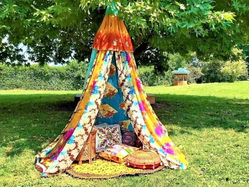 Boho Canopy - Saree Tent - Bed Canopy | Bohemian Wedding...
