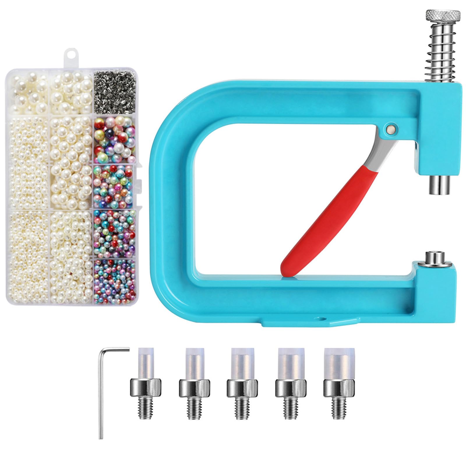 carotoe Pearls Setting Machine Hat Beads Rivet Fixing Machine Easy to Use for Shoes Clothes Bags Skirts Bead Making
