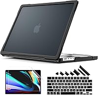 Vista 14 de Batianda Funda resistente para MacBook Pro de 14 pulgadas 2026 2025 M5 M4 M3 M2 Pro/Max Chip, soporte plegable ergonómico