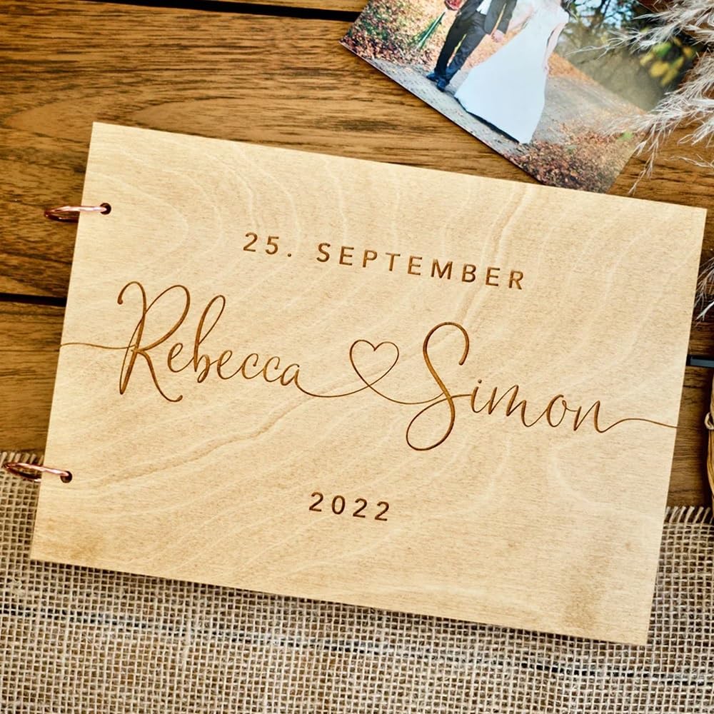 Personalizado Libro De Visitas Para Bodas Con Nombre/Fecha, Bautizos O Fiestas De Cumpleaños Libro De Visitas, Páginas Libro De Firmas Para Boda En Blanco