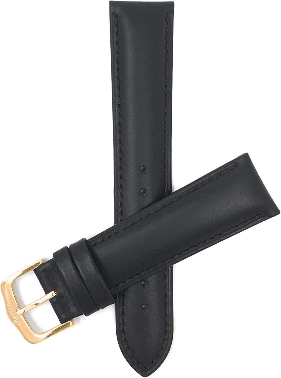 Bandini Italian Leather Watch Band Strap - Black - Padded - Mat Finish - 2 Colors - 12mm, 14mm, 16mm, 18mm, 20mm, 22mm