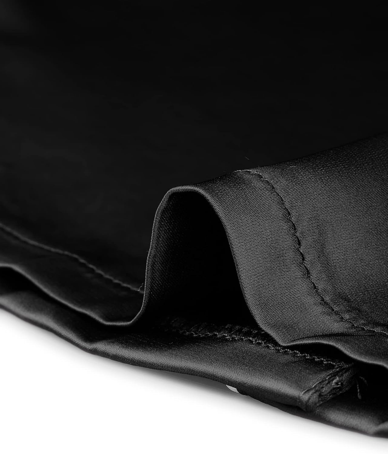 cheibear Womens Satin Pajamas Sleepshirt Button Down Tops with Shorts Sleepwear Silky Loungewear Pj Sets - Image 5