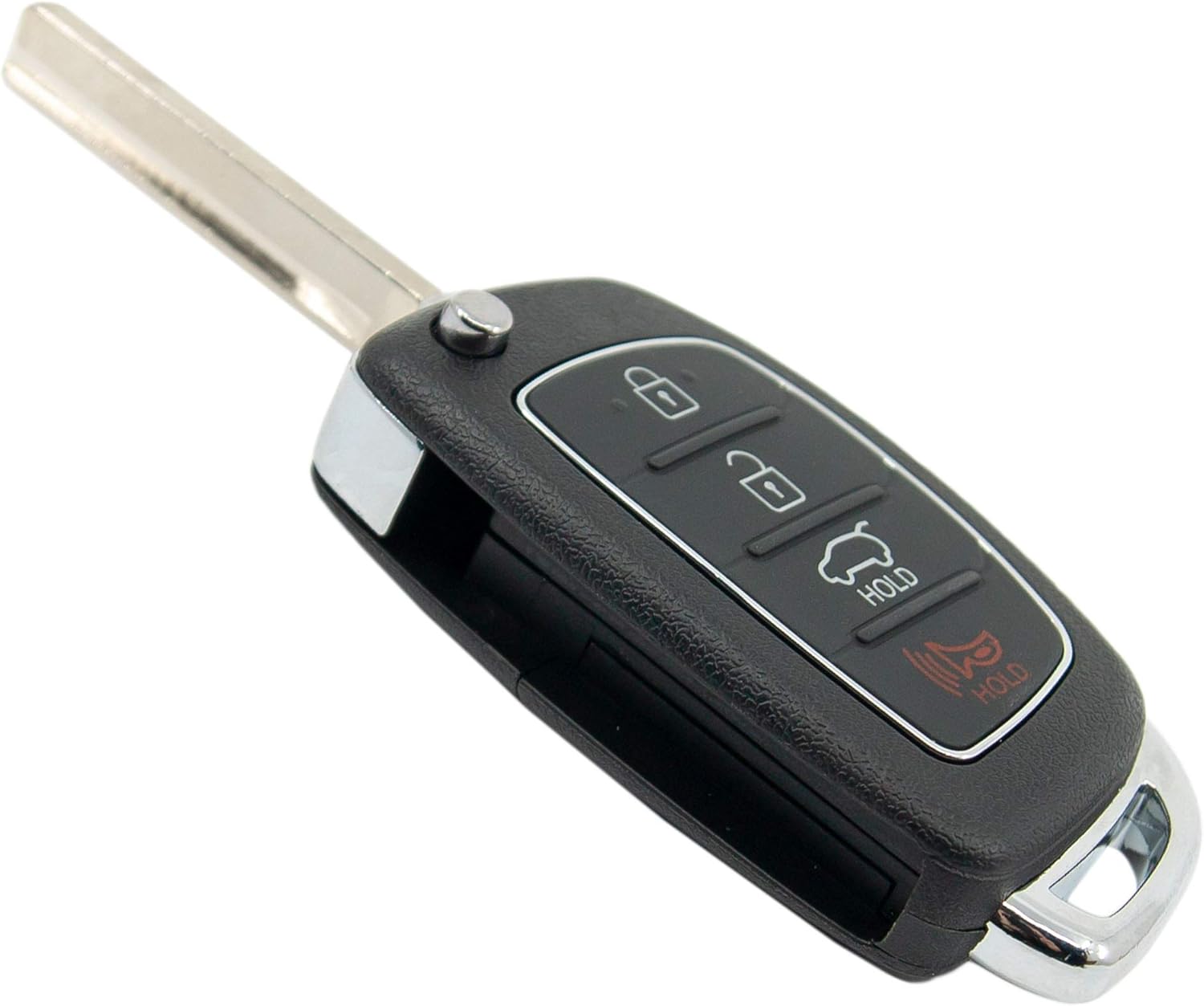 Keyless2Go Replacement for Keyless Entry Remote Head Flip Car Key Fob for Hyundai Santa Fe TQ8-RKE-4F31 95430-2W110