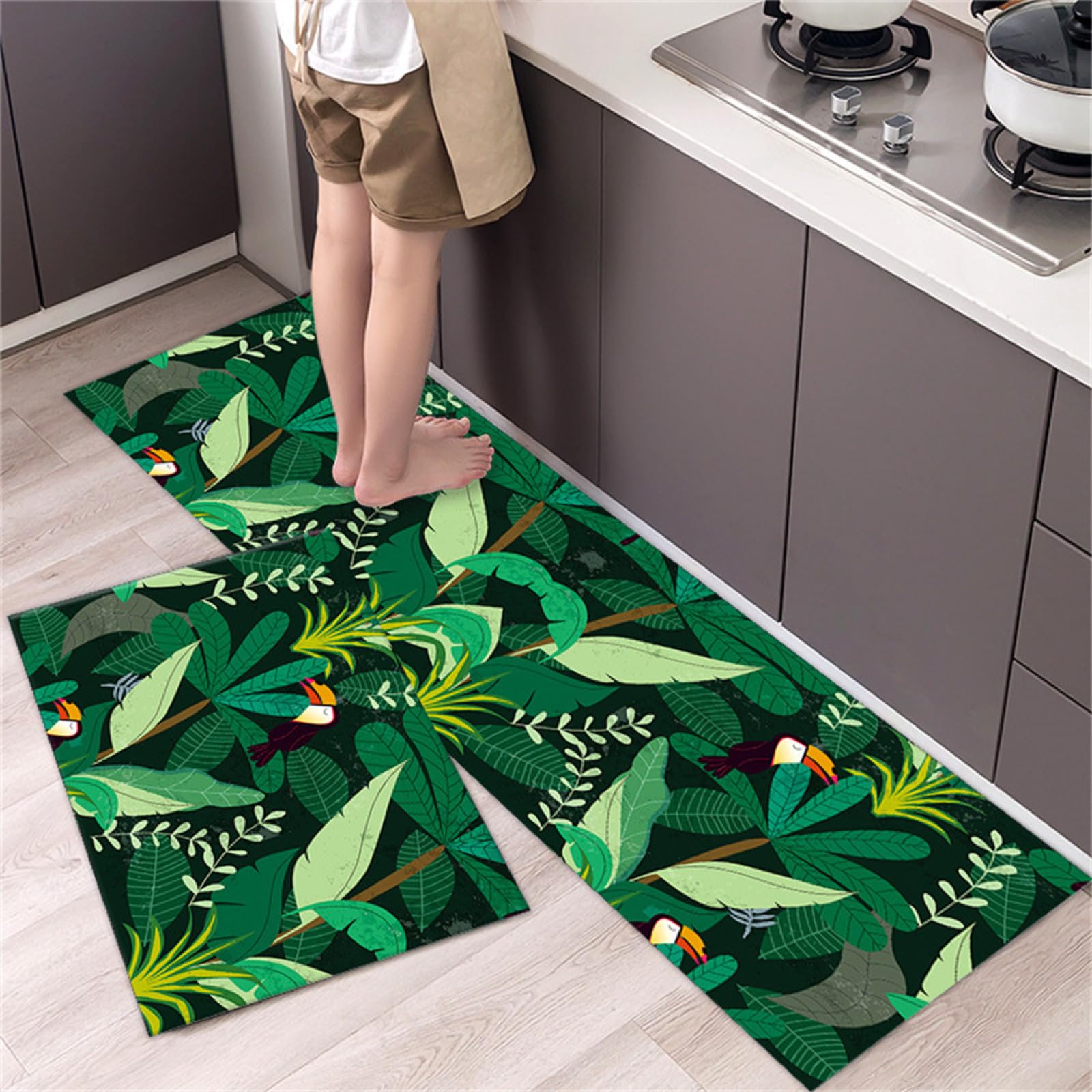 Tapis couloir 60x90cm lavable et absorbant pour entrée, cuisine et intérieur