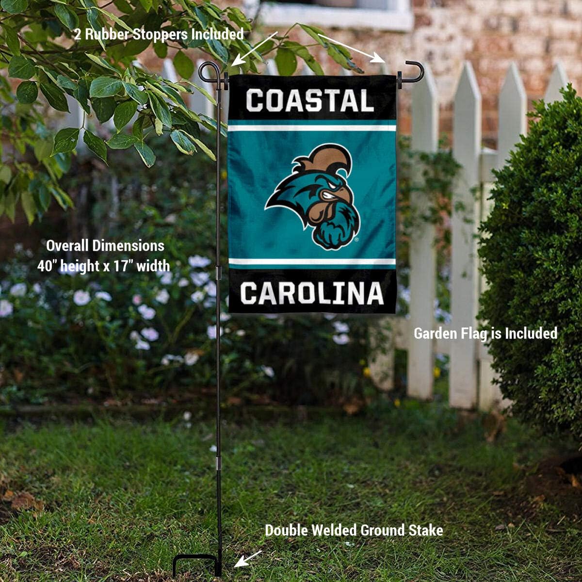 Coastal Carolina Chanticleers Garden Flag with Stand Holder - Image 3