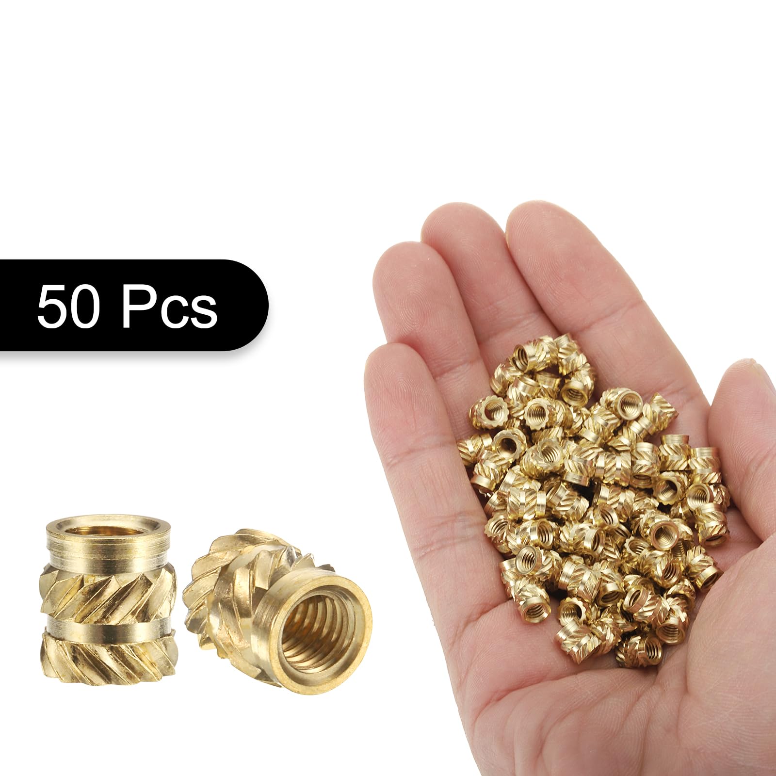 AIEX 100 Pezzi Dadi in Ottone per Stampa 3D, Inserti Filettati M2 Dado