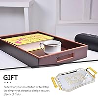 Vista 11 de Bandeja de fruta de acero inoxidable Bandeja rectangular para servir café de acero inoxidable, plato de bebida de té, postre de frutas, bandeja