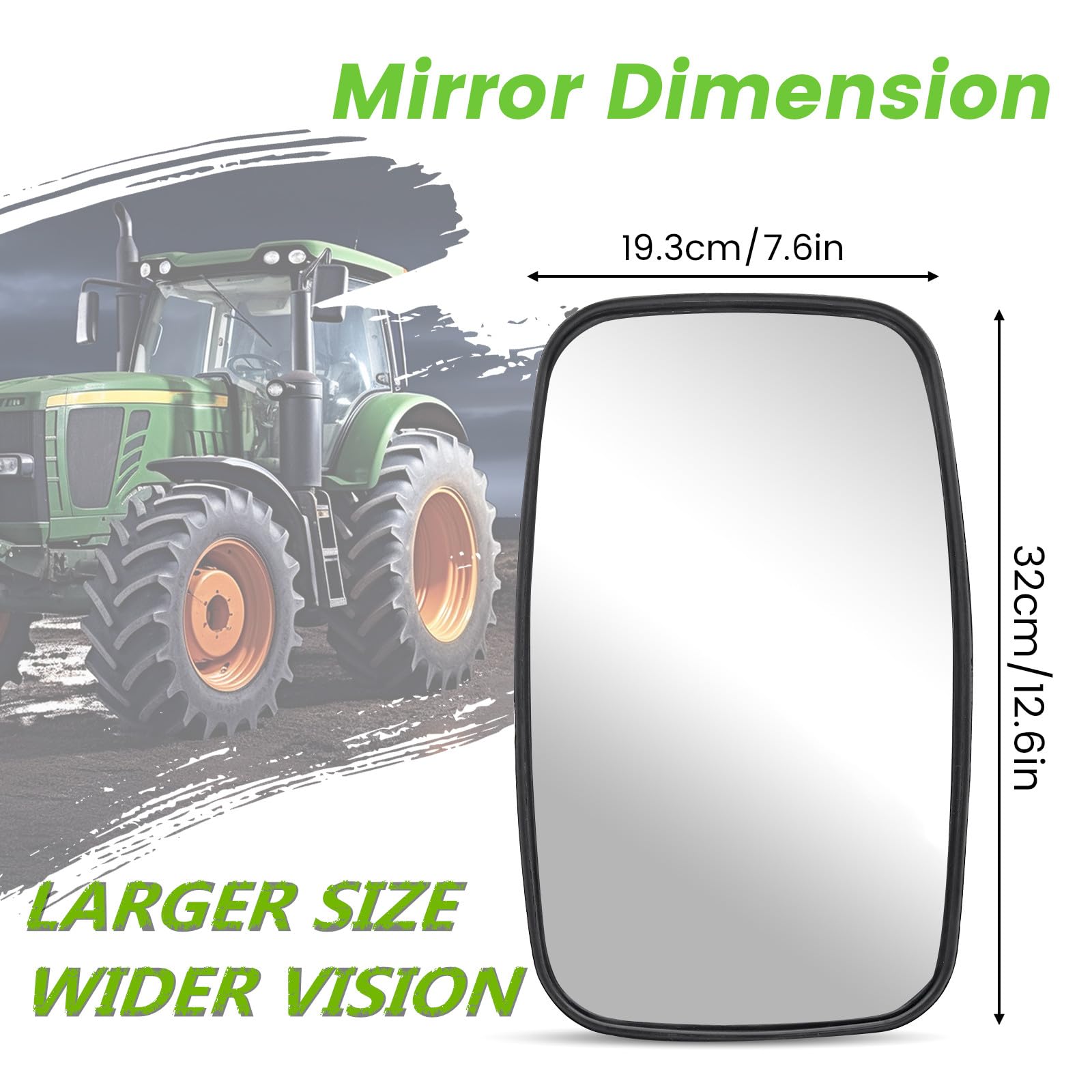 Espejo retrovisor HD de ángulo más amplio para carretilla elevadora, espejo retrovisor convexo auxiliar para camión, remolque, carretilla elevadora, RV, 32 cm x 20 cm (paquete de 2)
