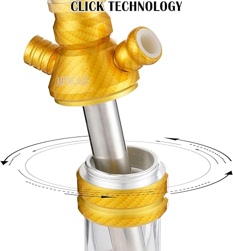 Miniatura 3 de Juego de cachimba con patrón de fibra de carbono con accesorios de silicona manguera cuenco, pinzas de boca, cachimbas de aluminio pequeñas, juego