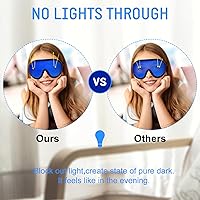 Vista 10 de 2 Pieces 3D Sleep Mask for Kids Memory Foam Contoured Eye Mask, Travel Sleep Eye Cover with Adjustable Strap, 3D Blindfolds(Pink and Grey)